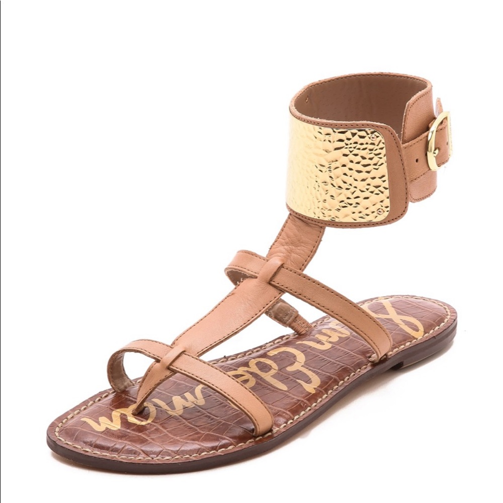 Sam Edelman Sandals Ankle Cuff Genette Gold 5